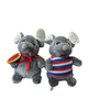Wholesale Grey Mouse Plush Toy with Outfit