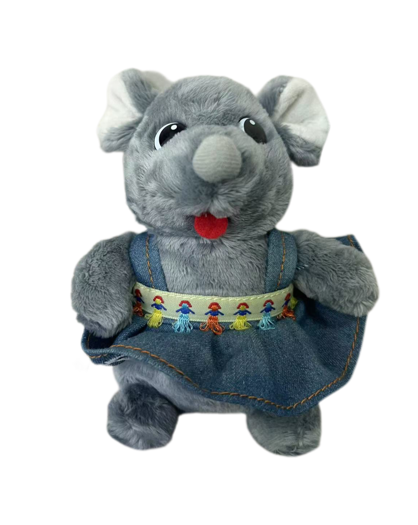 Wholesale Grey Mouse Plush Toy with Outfit