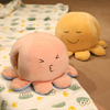 Wholesale Soft Reversible Octopus Plush Pillow - Emoji Style Designs