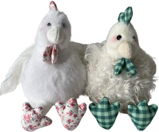 Wholesale Soft Hen Plush Toys - Assorted Patterned Combs And Feet