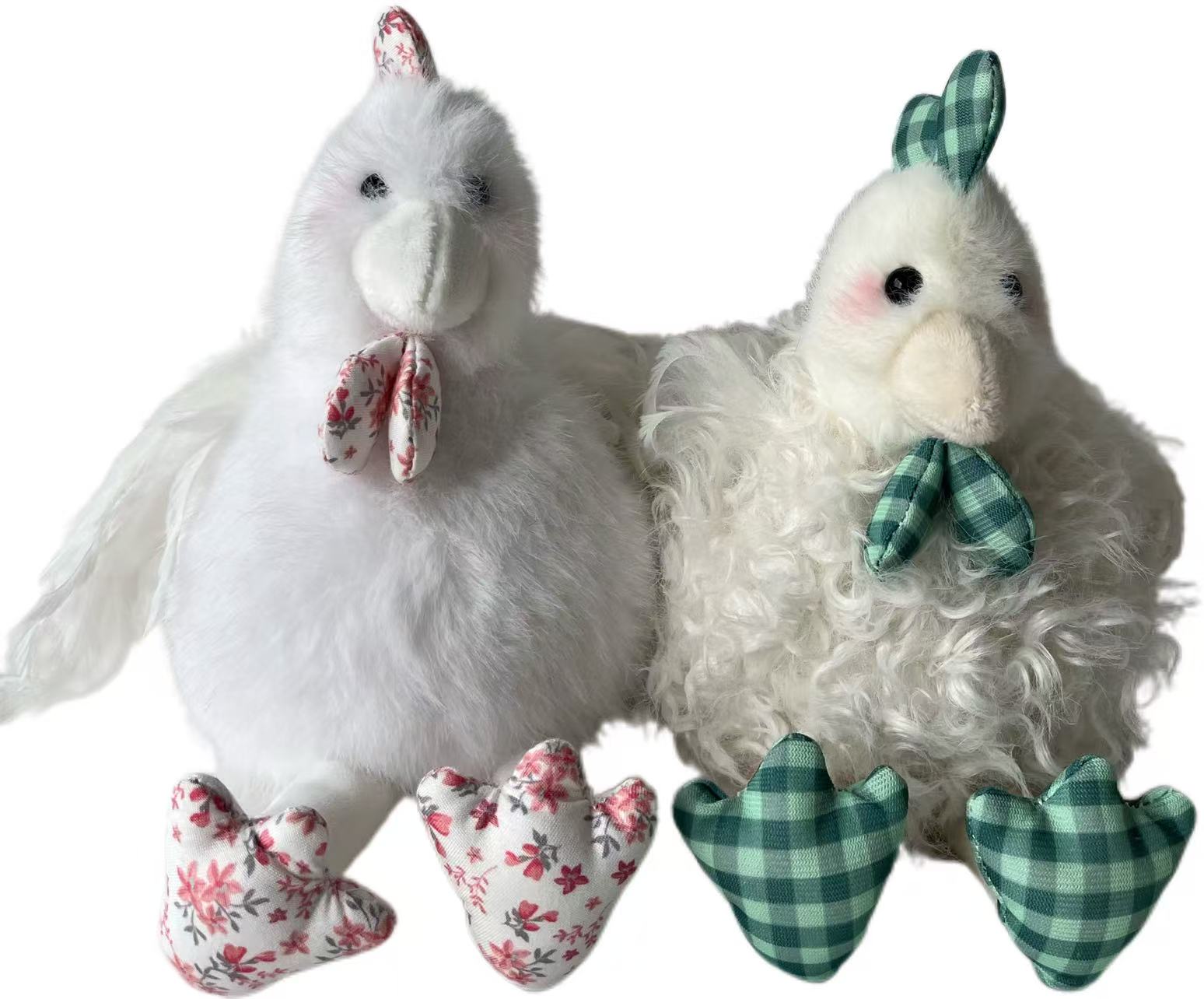 Wholesale Soft Hen Plush Toys - Assorted Patterned Combs And Feet