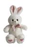 Wholesale Valentine's Day White Bunny Plush Toy - Pink Bow & Heart Details