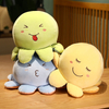 Wholesale Soft Reversible Octopus Plush Pillow - Emoji Style Designs