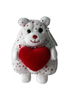 Wholesale Valentine's Day White Bear Plush Toy - Holding Pink Glitter Heart