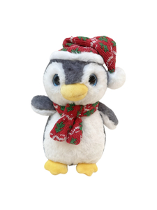 Wholesale Christmas Penguin Plush Toy - Knitted Hat & Scarf Design（