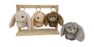 Wholesale Cuddly Rabbit Plush Key Rings - Ideal for Gifts 