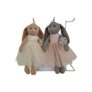 Custom Wholesale Dress-wearing Bunny Plush Toys with Long Ears