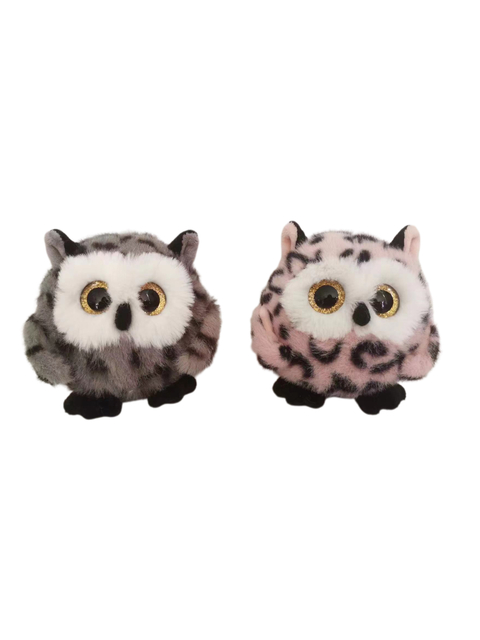 Wholesale Cute Leopard Owl Plush - Big Glitter Eyes