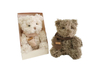 Wholesale Curly Plush Teddy Bear Set - Elegant Scarf - Adorned Stuffed Animals (Gift - Boxed White & Brown)